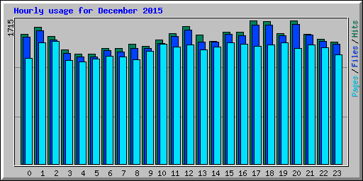 Hourly usage for December 2015