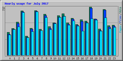Hourly usage for July 2017