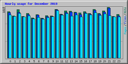 Hourly usage for December 2019