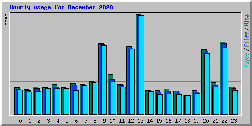 Hourly usage for December 2020