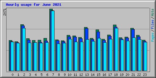 Hourly usage for June 2021