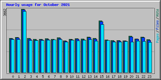 Hourly usage for October 2021