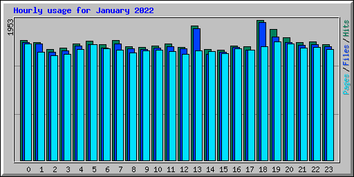 Hourly usage for January 2022