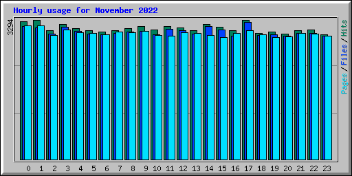 Hourly usage for November 2022