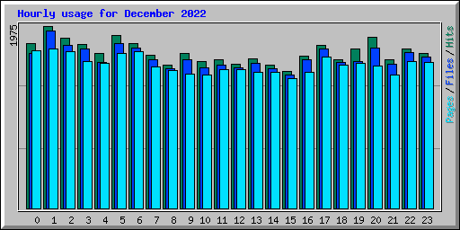 Hourly usage for December 2022