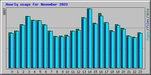 Hourly usage for November 2023