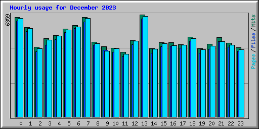 Hourly usage for December 2023