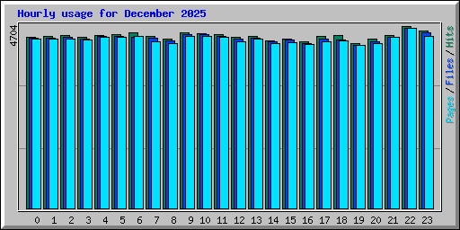 Hourly usage for December 2025