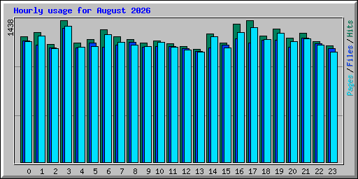 Hourly usage for August 2026