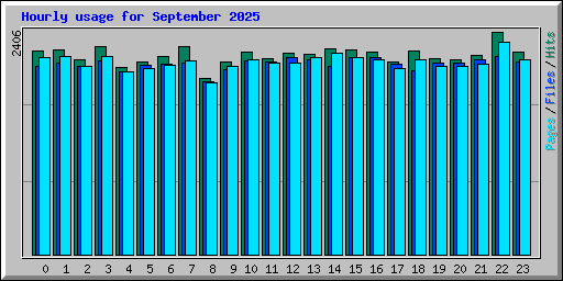 Hourly usage for September 2025