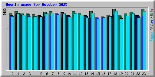 Hourly usage for October 2025